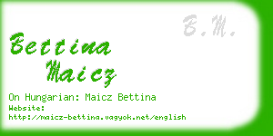 bettina maicz business card